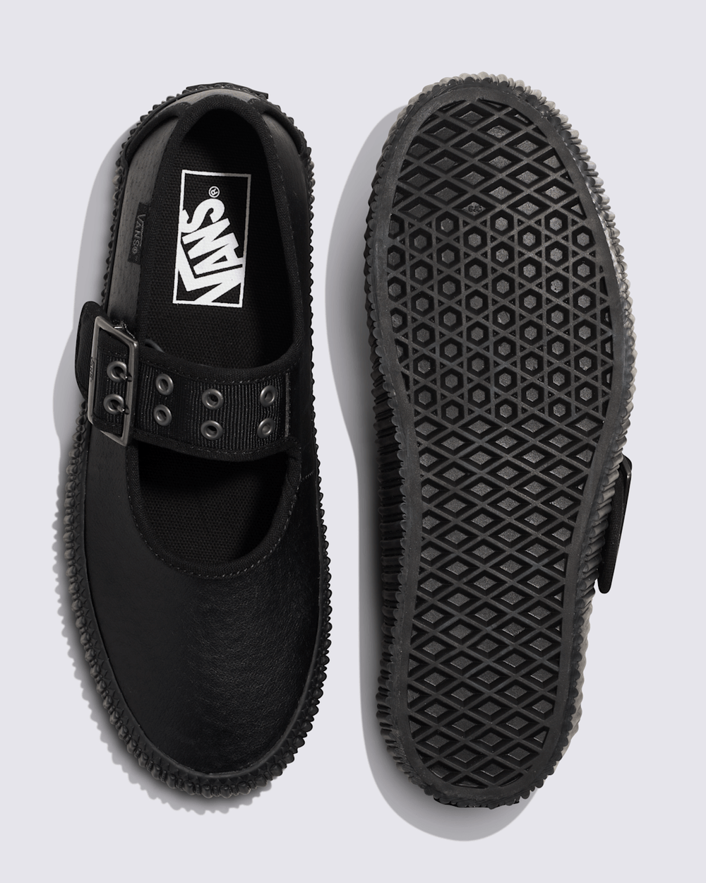 Women Vans Mary Jane Creeper Platform Shoe in Black