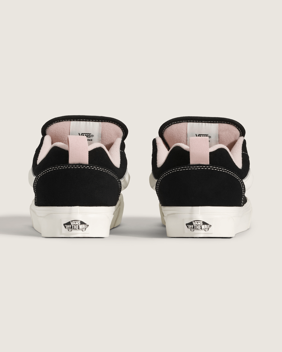 Women Vans Knu Skool Shoe in Black / Sepia Rose Pink