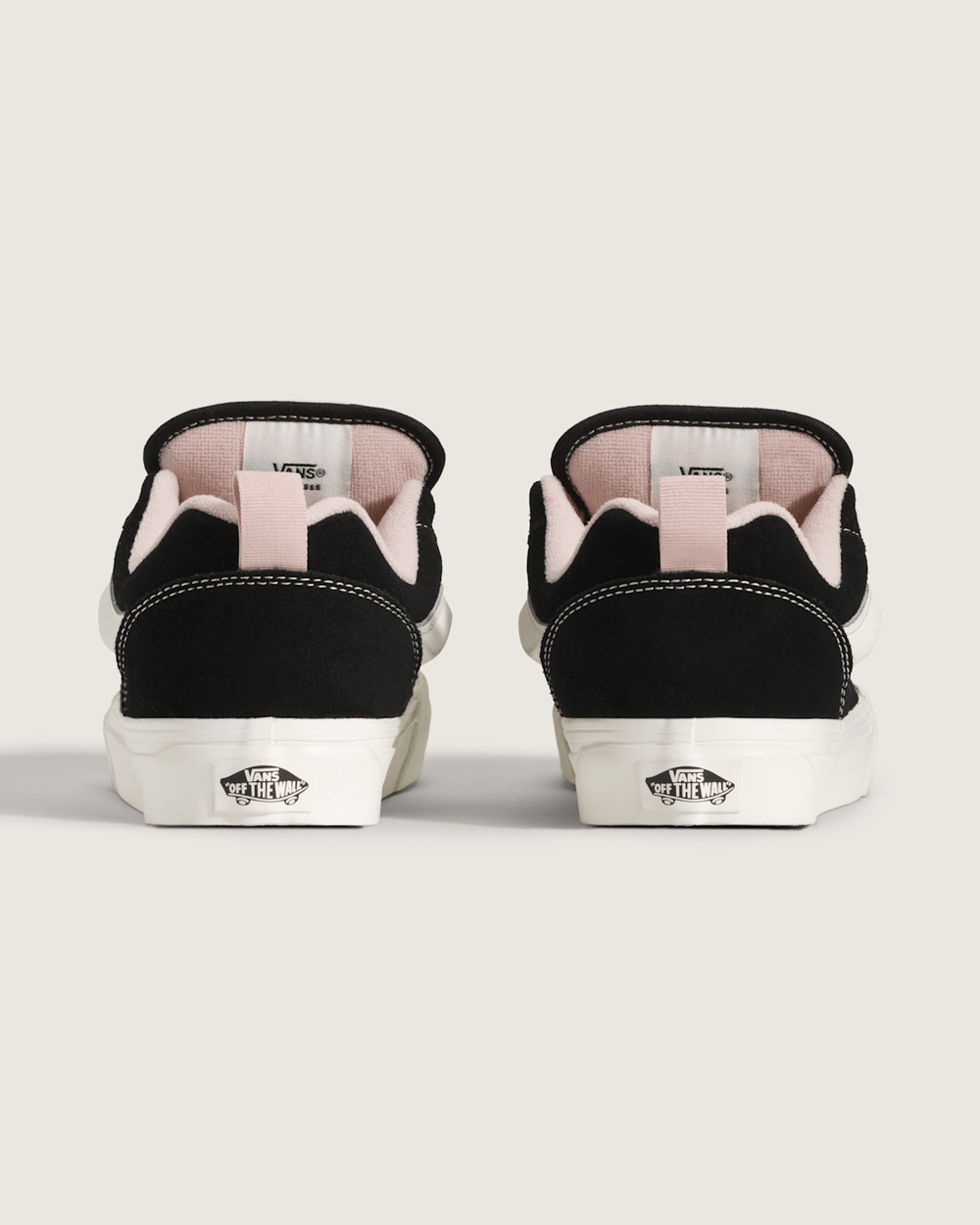 Women Vans Knu Skool Shoe in Black / Sepia Rose Pink