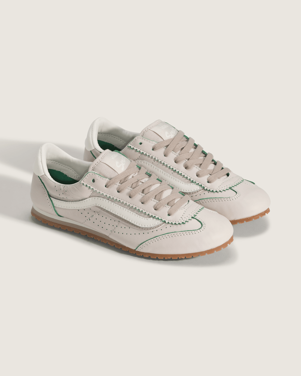 Women|Sale Vans Super Lowpro Shoe in Taupe Mist Beige / Sea Green