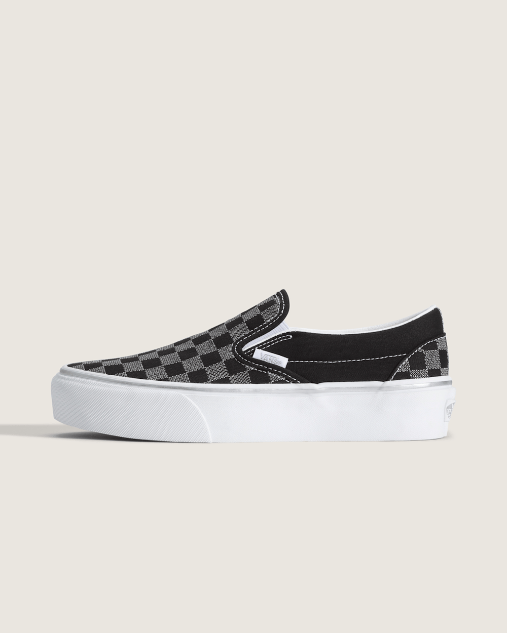 Women|Sale Vans Classic Slip-On Platform Checkerboard Shoe in Checkerboard Black
