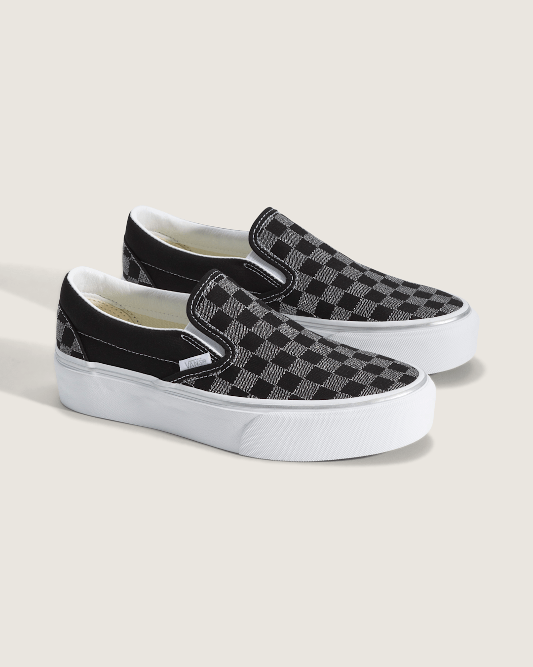 Women|Sale Vans Classic Slip-On Platform Checkerboard Shoe in Checkerboard Black