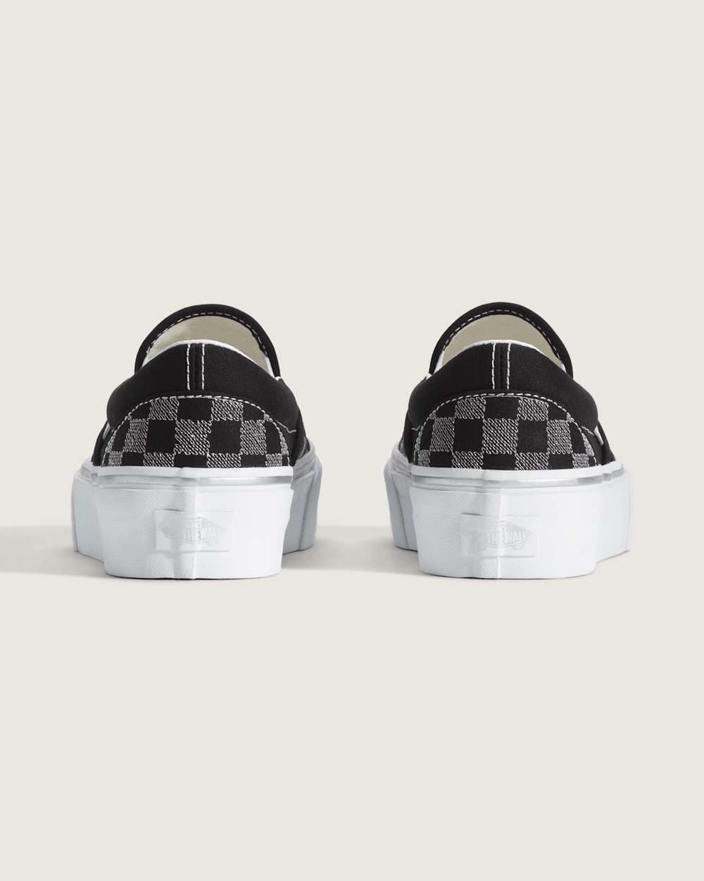Women|Sale Vans Classic Slip-On Platform Checkerboard Shoe in Checkerboard Black
