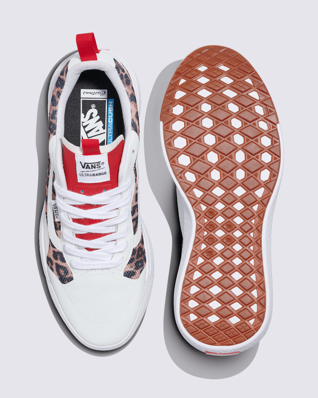 Women|Men Vans Customs UltraRange EXO Shoe in Leopard Brown / White