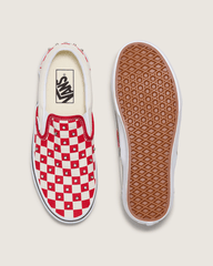 Women|Sale Vans Classic Slip-On Checkerboard Shoe in Racing Red / White