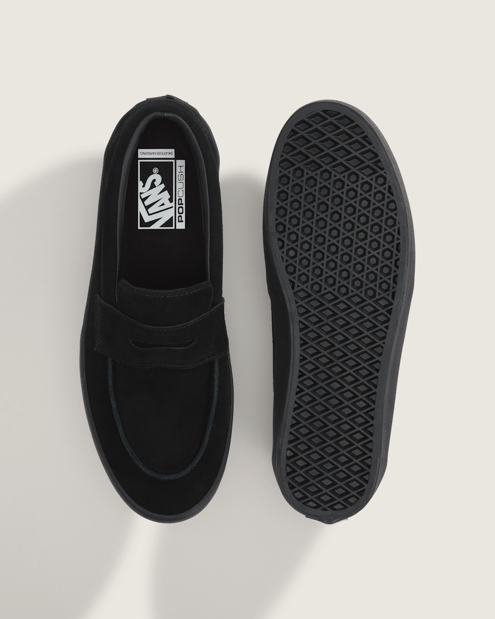Women|Men Vans Skate Loafer Shoe in Blackout