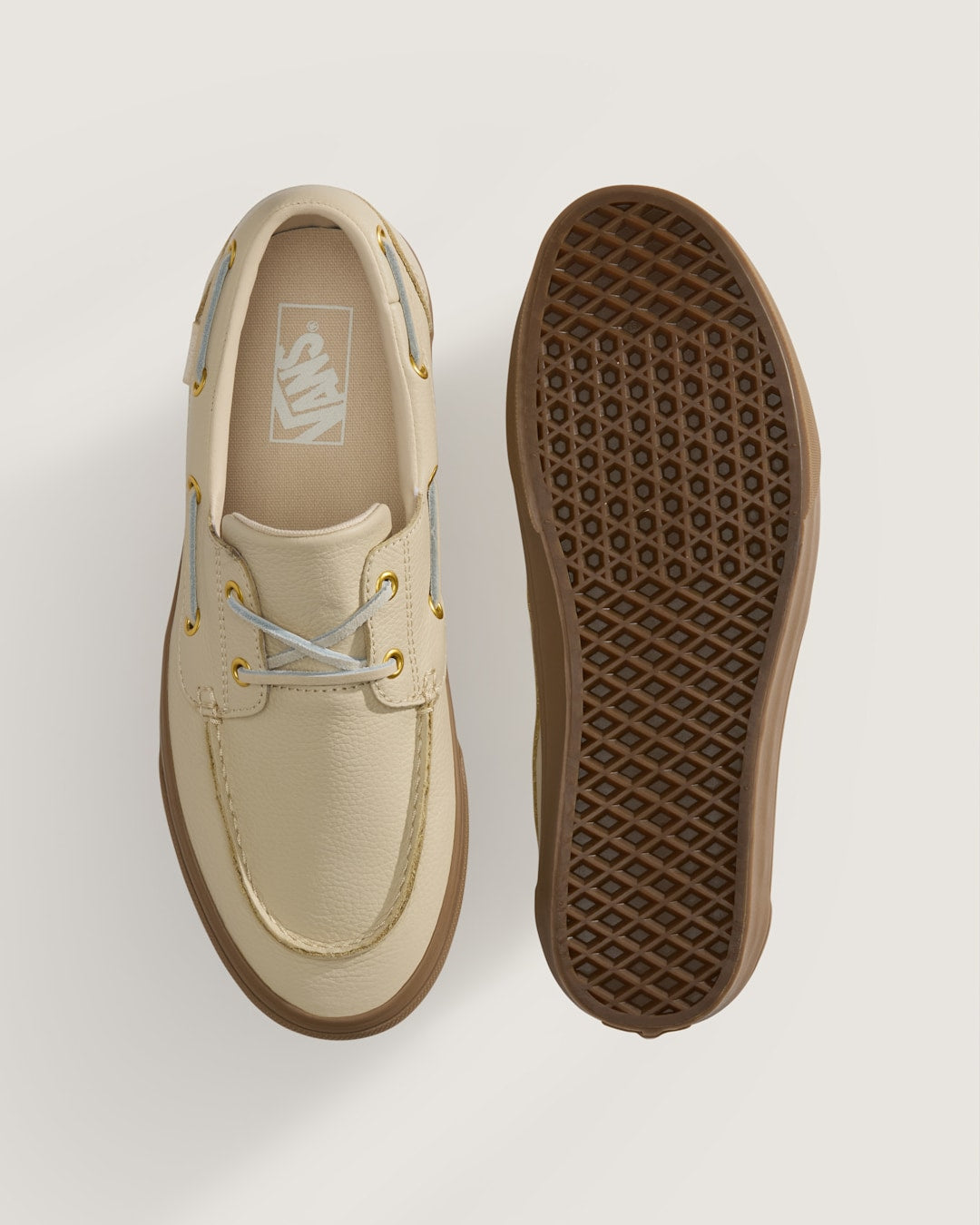 Women|Men Vans 2-Eyelet Boat Shoe in Tan Brown