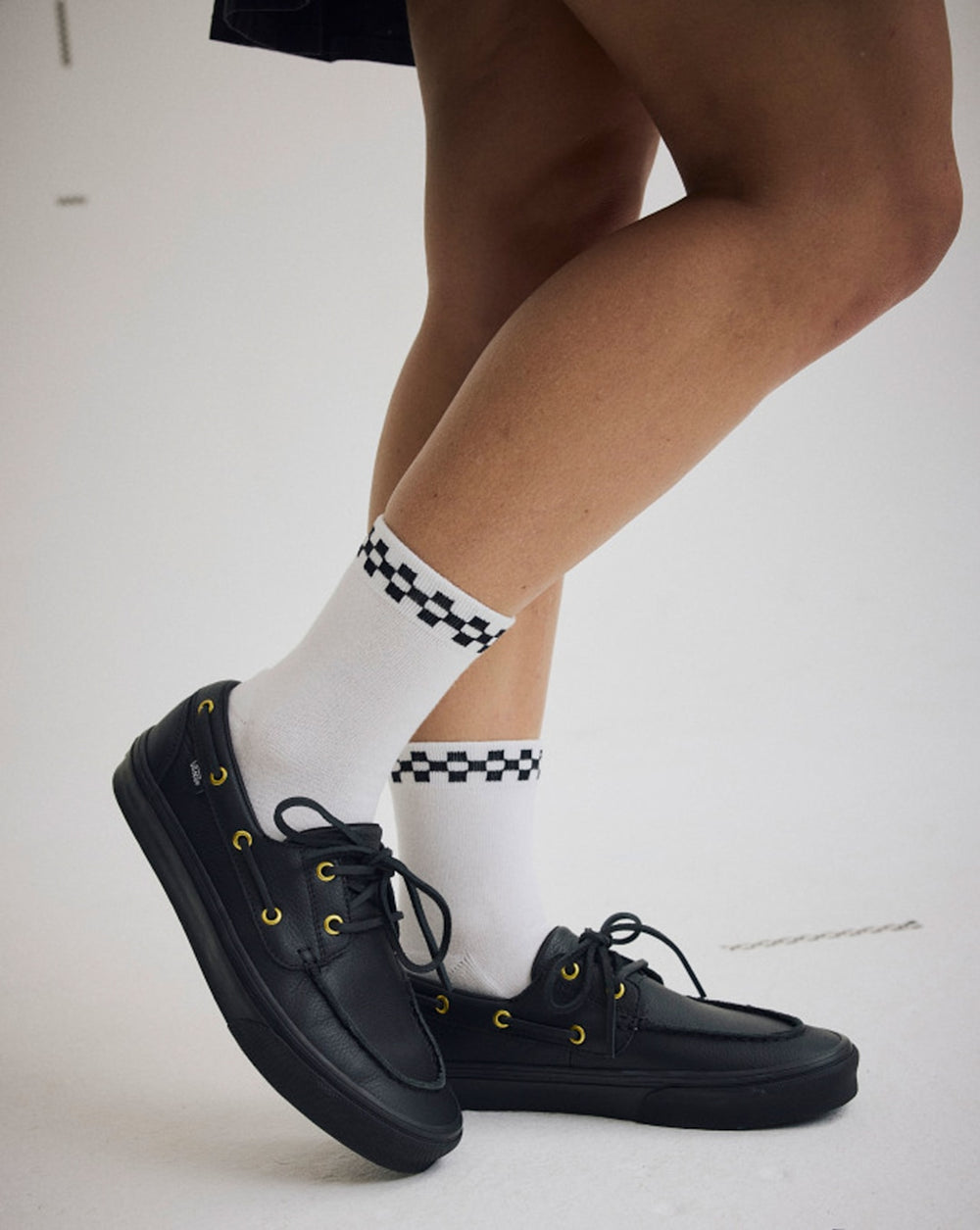 Women|Men Vans 2-Eyelet Boat Shoe in Black