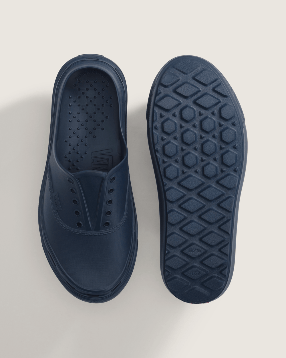 Women|Men Vans Authentic Foam Mule in Navy Blue