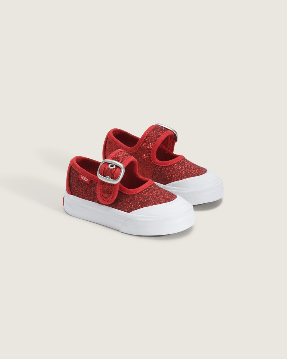 Women|Kids Vans Toddler Mary Jane Shoe in Glitter Red