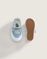Women|Kids Vans Toddler Mary Jane Shoe in Glitter Cloud Blue