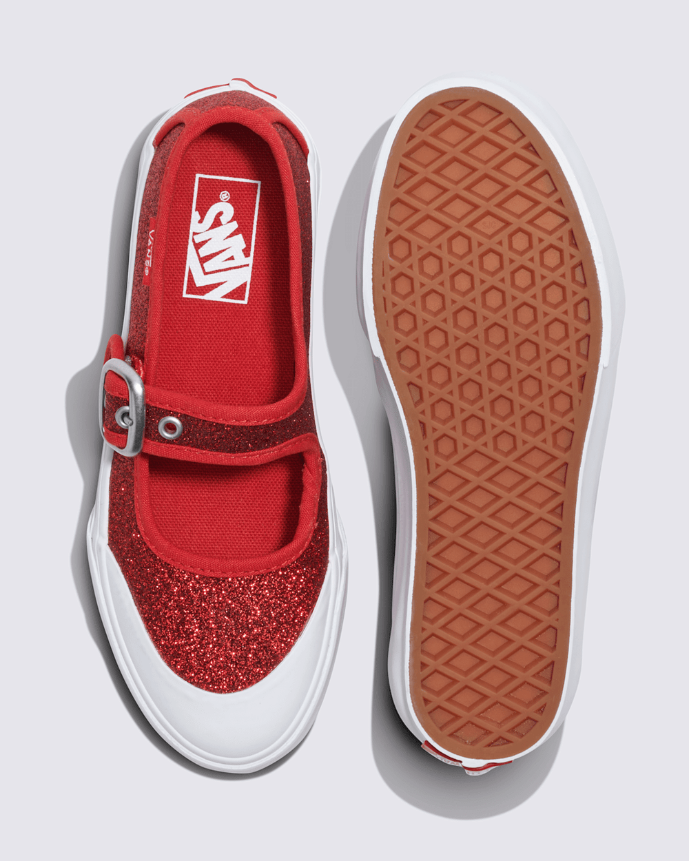 Women|Kids|Sale Vans Little Kids Mary Jane Shoe in Glitter Red