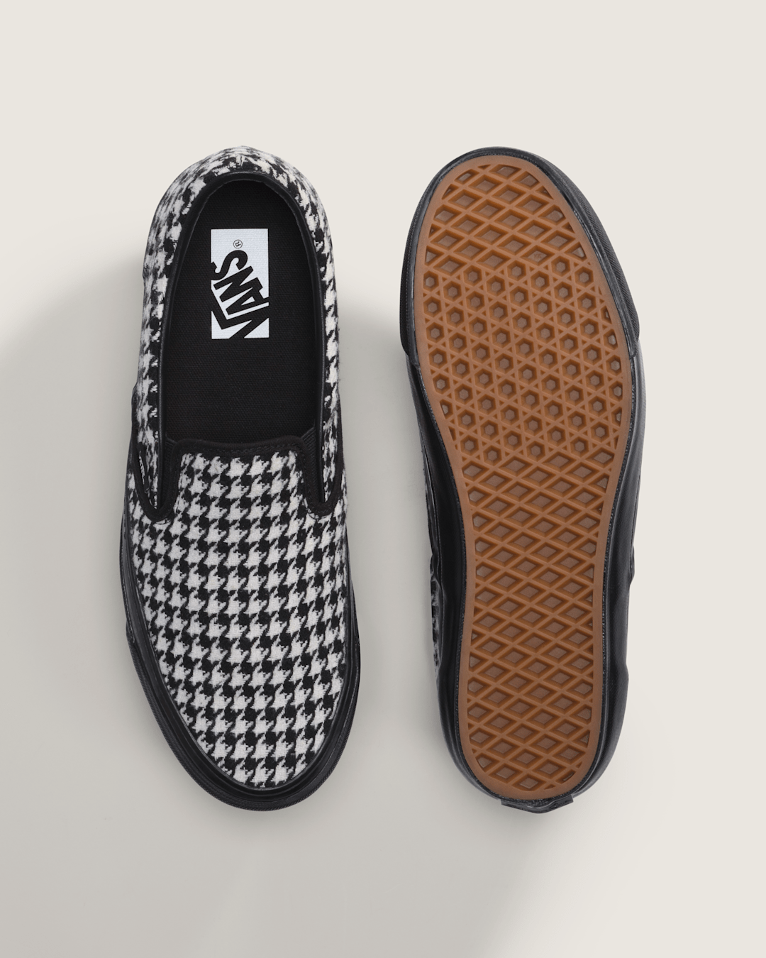 Women|Men|Sale Vans Premium Classic Slip-On Shoe in Houndstooth Black / White