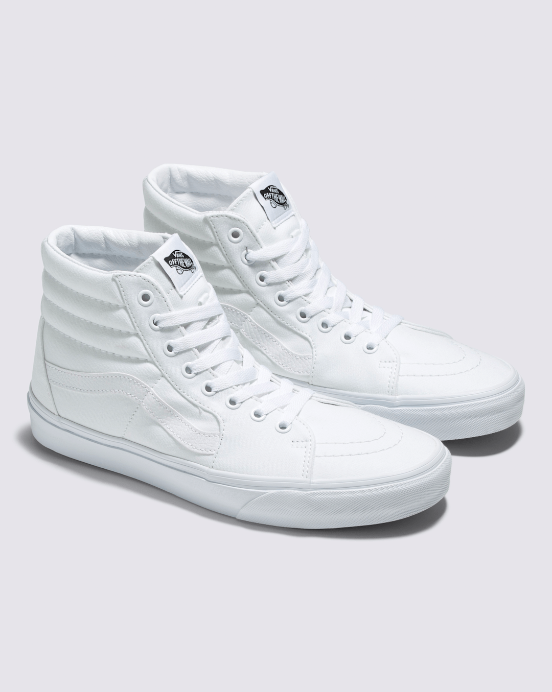 Women|Men Vans Sk8-Hi Wide Canvas True White Classics Shoe