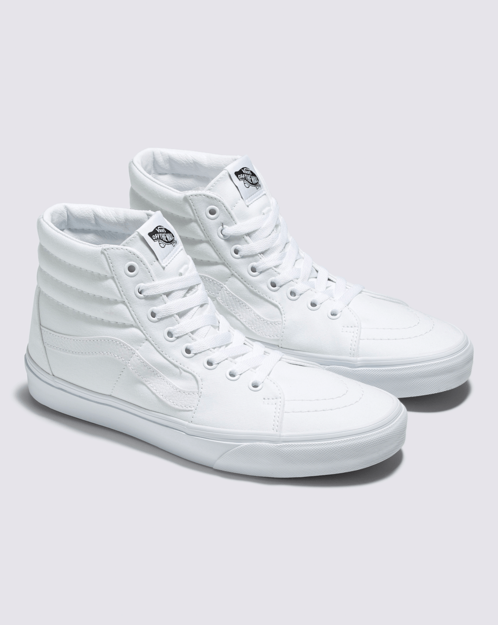 Women|Men Vans Sk8-Hi Wide Canvas True White Classics Shoe
