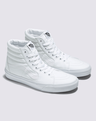 Women|Men Vans Sk8-Hi Wide Canvas True White Classics Shoe