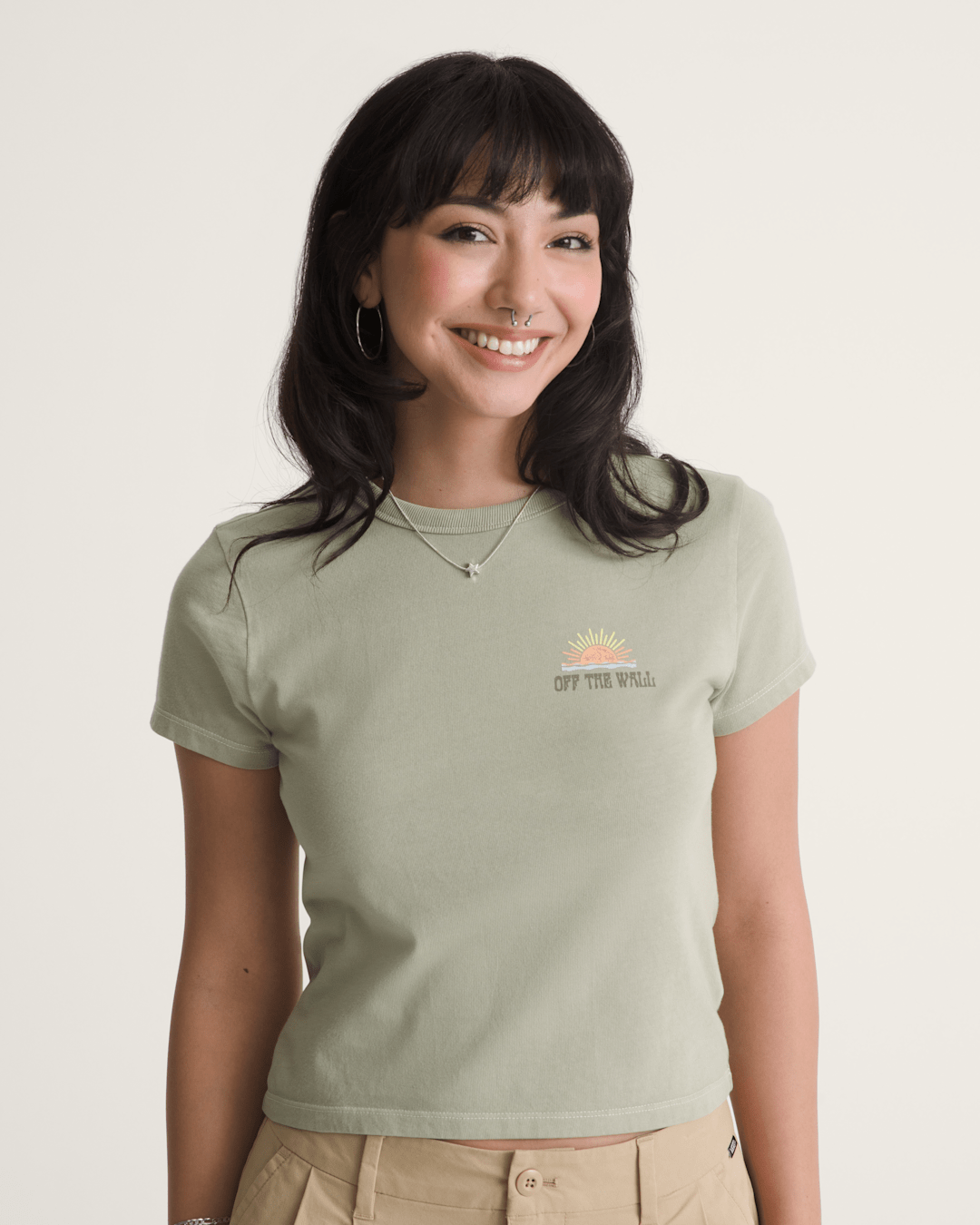 Women|Men Vans Pipe Dream T-Shirt in Soft Sage Green