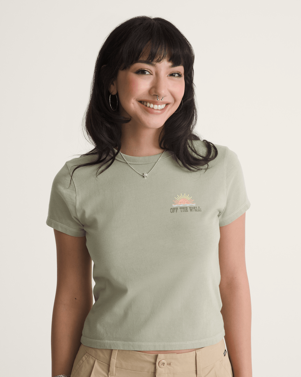 Women|Men Vans Pipe Dream T-Shirt in Soft Sage Green