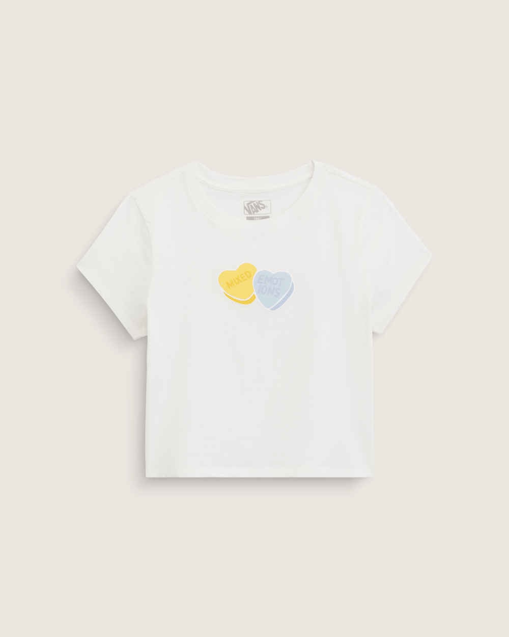 Women Vans Candy Mixed Emo T-Shirt in Marshmallow White