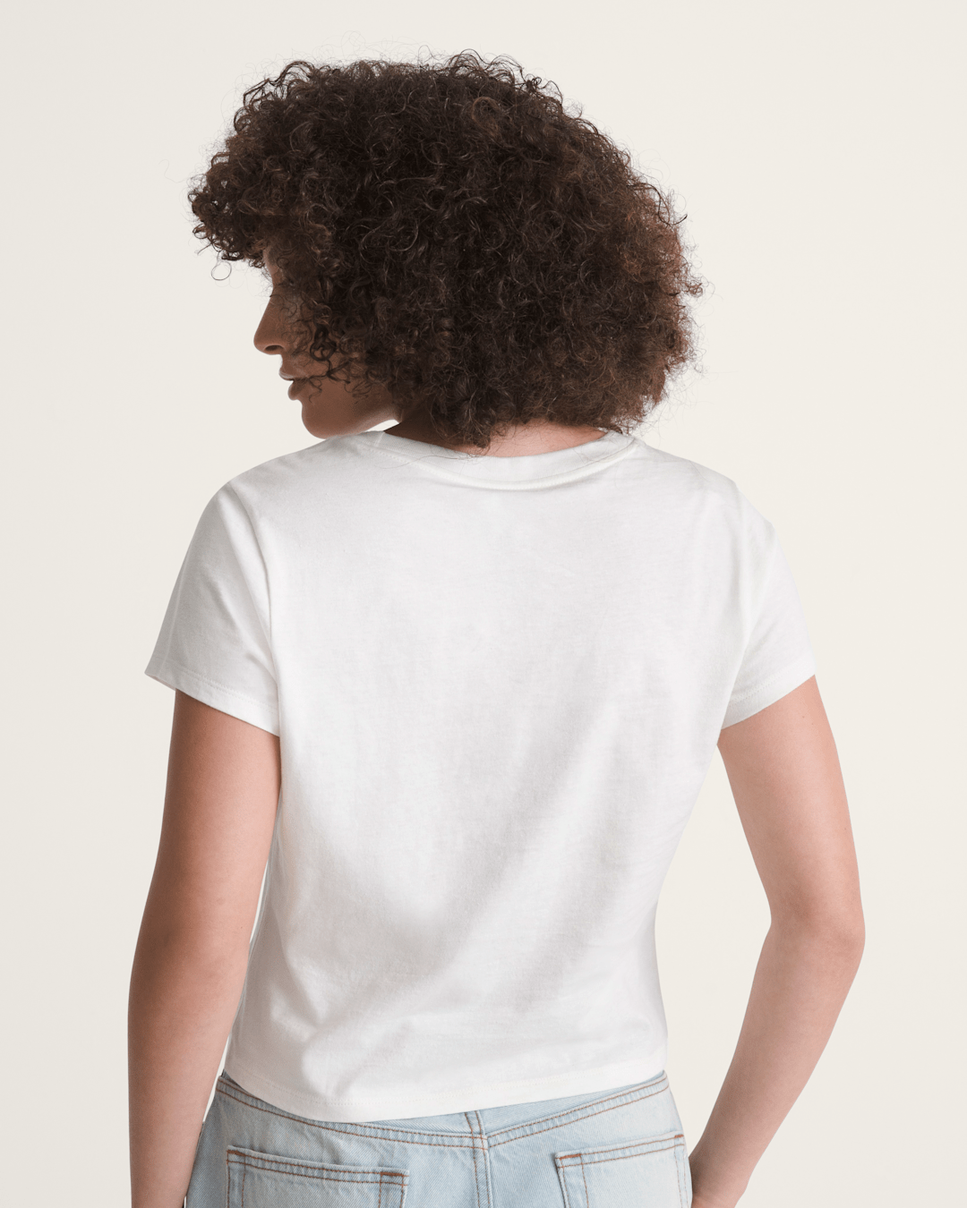 Women Vans Candy Mixed Emo T-Shirt in Marshmallow White