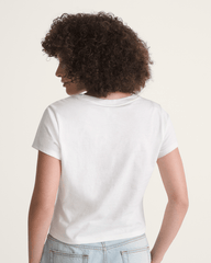 Women Vans Candy Mixed Emo T-Shirt in Marshmallow White