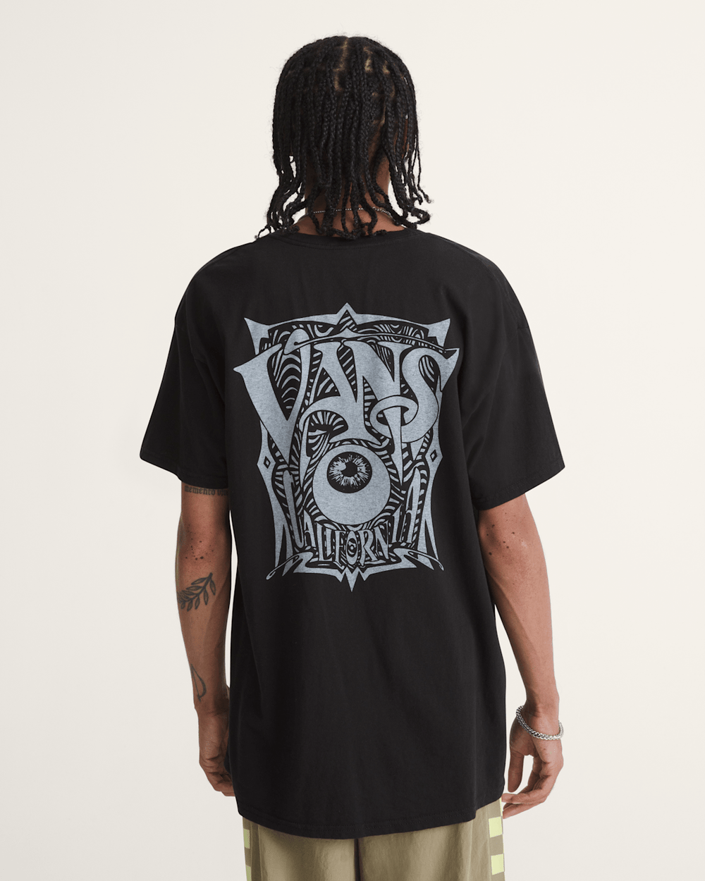 Women|Men Vans Waffle Shop Optic Eye T-Shirt in Black