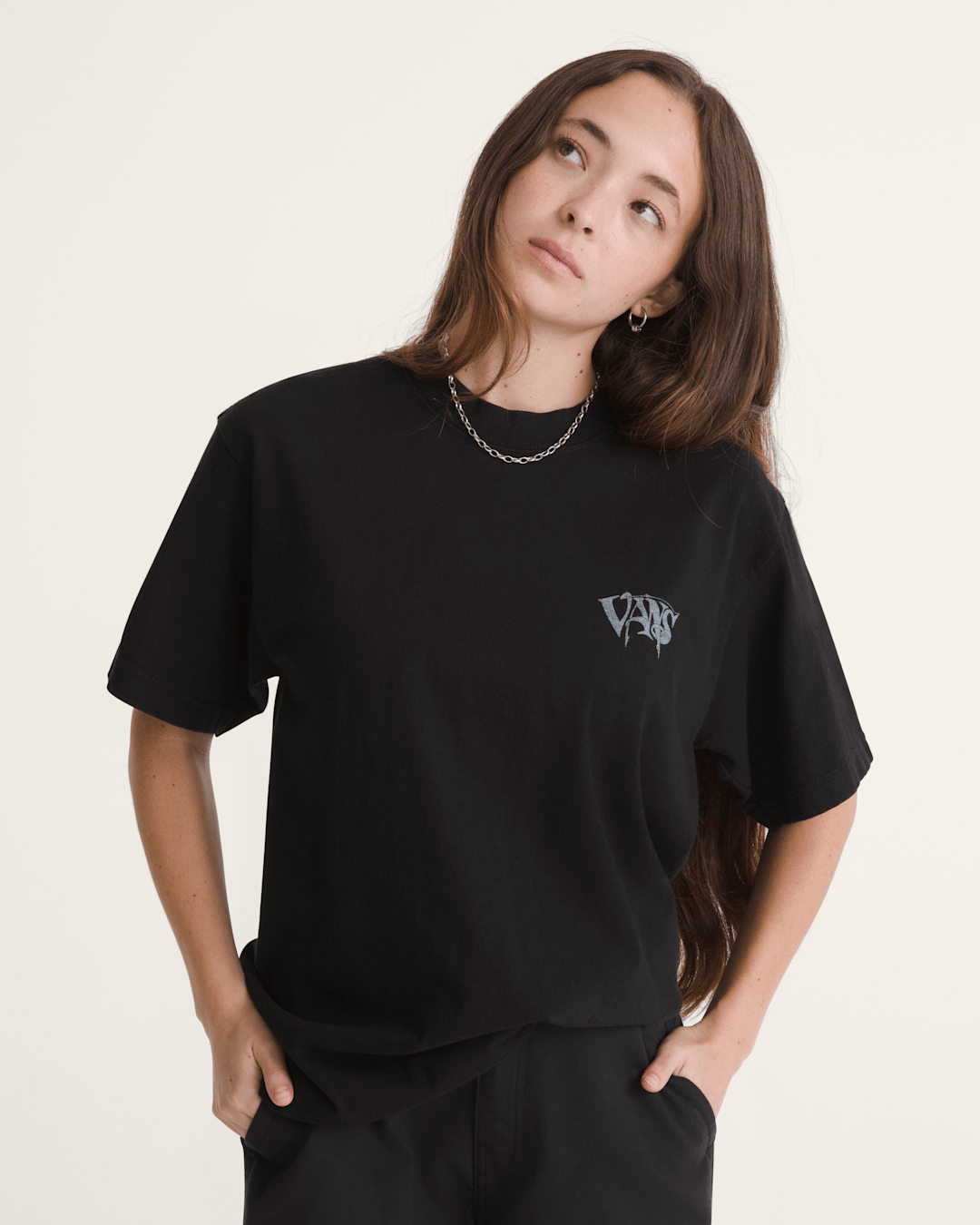 Women|Men Vans Waffle Shop Optic Eye T-Shirt in Black