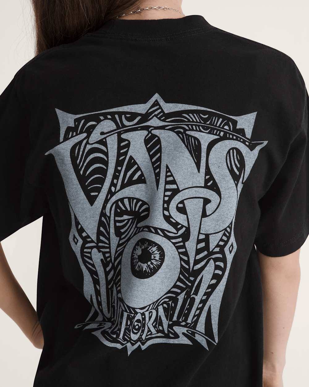 Women|Men Vans Waffle Shop Optic Eye T-Shirt in Black