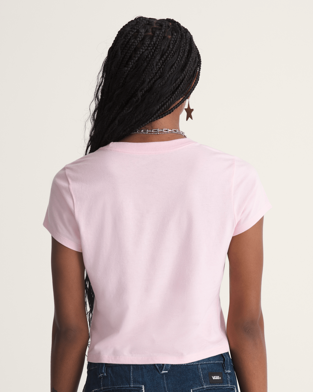 Women Vans Candy Mixed Emo T-Shirt in Coral Blush Pink