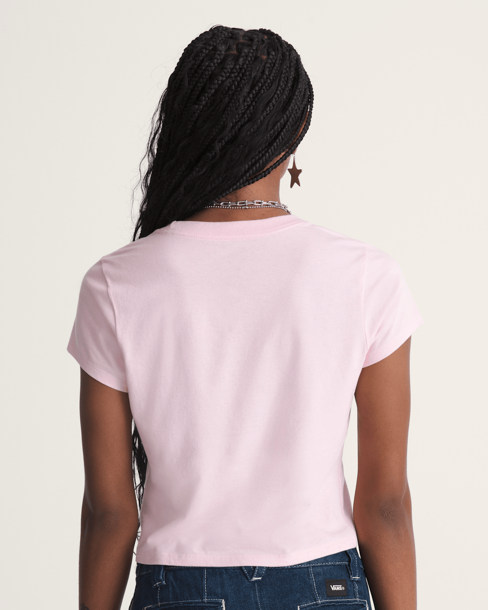 Women Vans Candy Mixed Emo T-Shirt in Coral Blush Pink