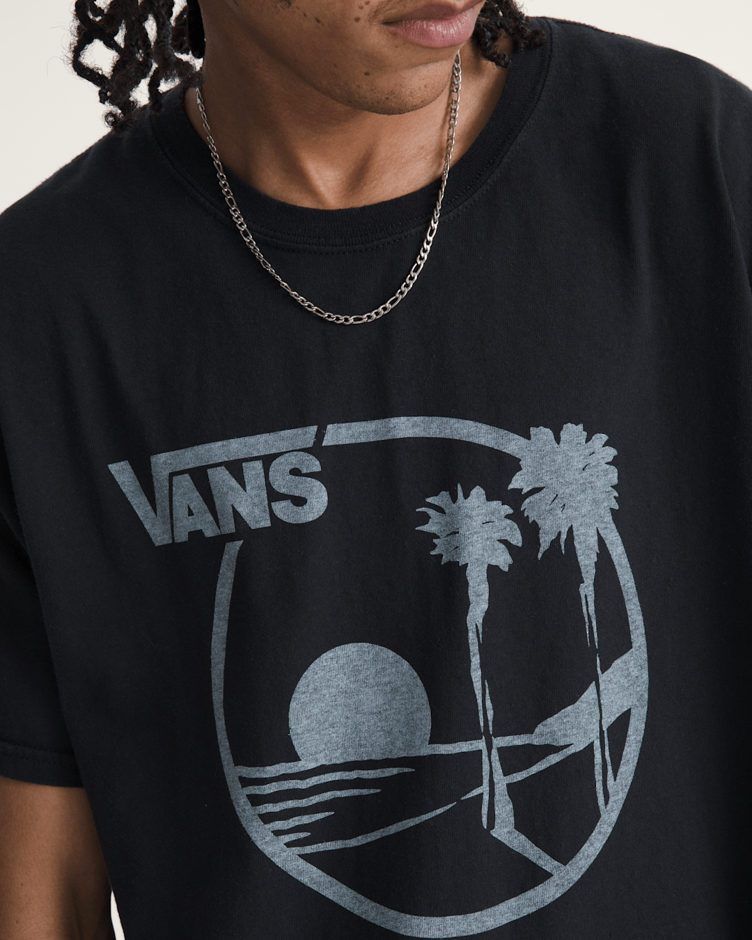 Women|Men Vans Waffle Shop Sun Vans Style T-Shirt in Black