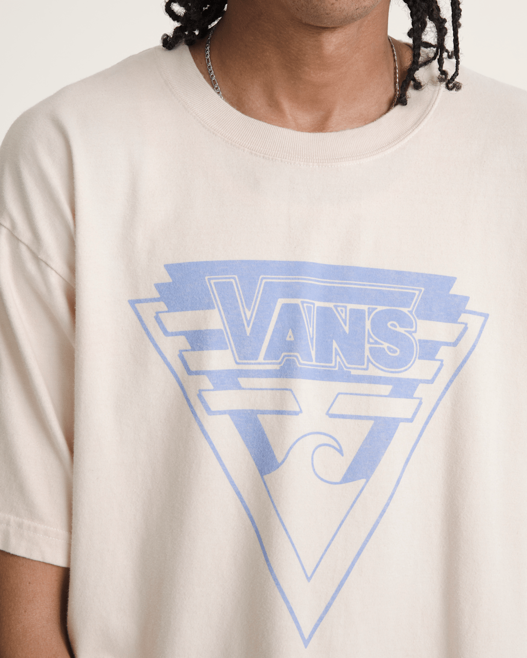 Women|Men Vans Waffle Shop Wave Blend T-Shirt in Marshmallow White