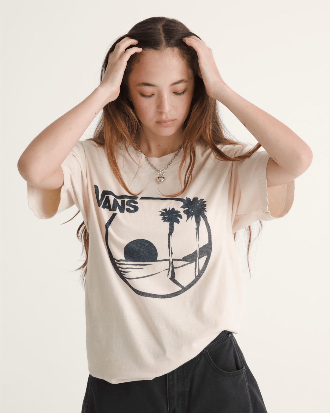 Women|Men Vans Waffle Shop Sun Vans Style T-Shirt in Marshmallow