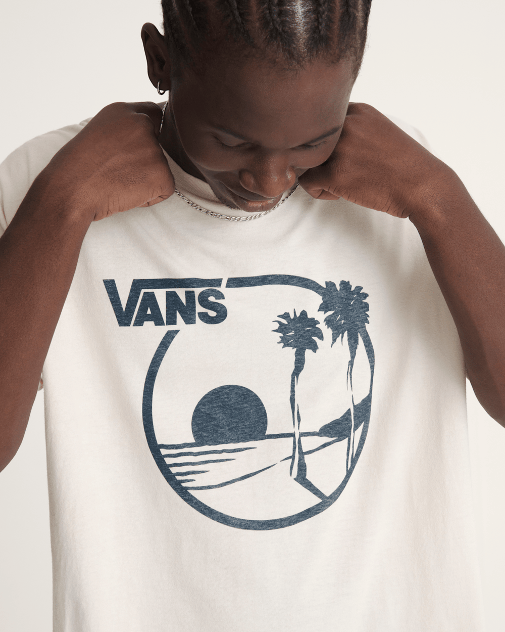 Women|Men Vans Waffle Shop Sun Vans Style T-Shirt in Marshmallow