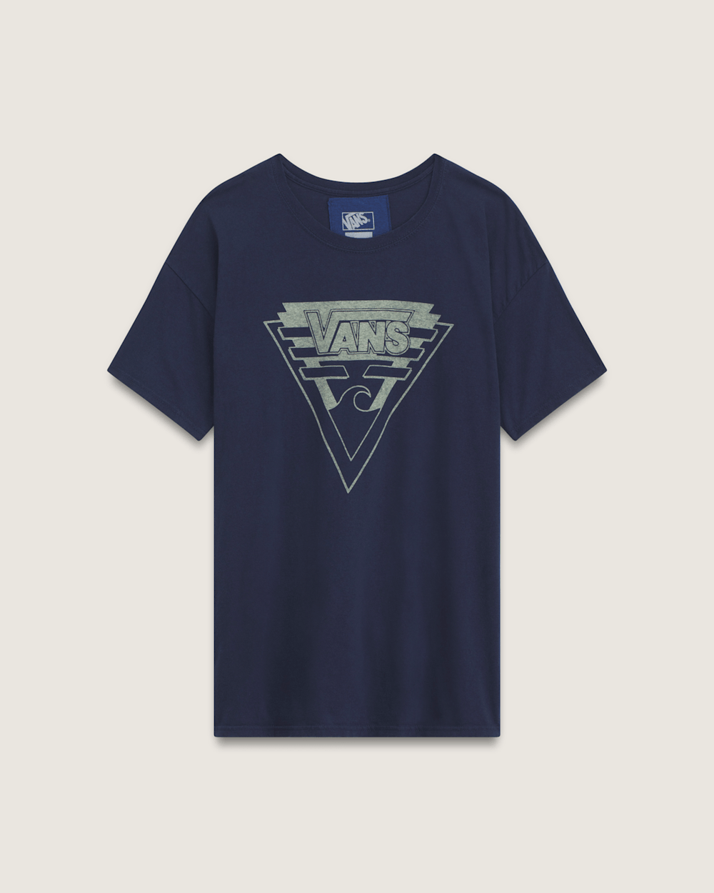 Women|Men Vans Waffle Shop Wave Blend T-Shirt in Navy Blue