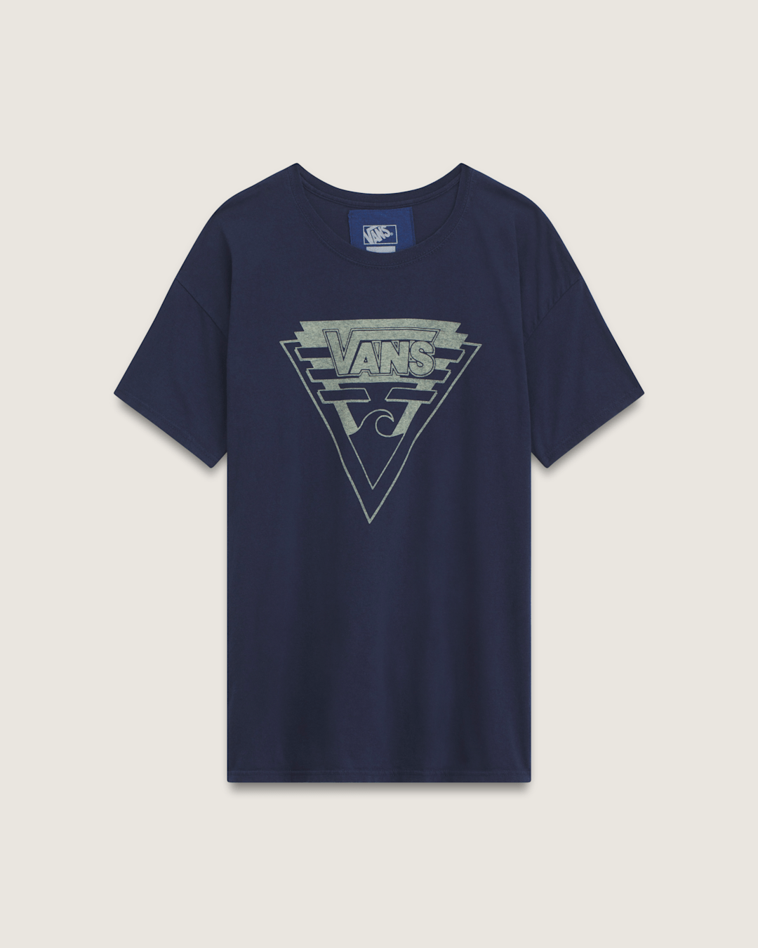 Women|Men Vans Waffle Shop Wave Blend T-Shirt in Navy Blue