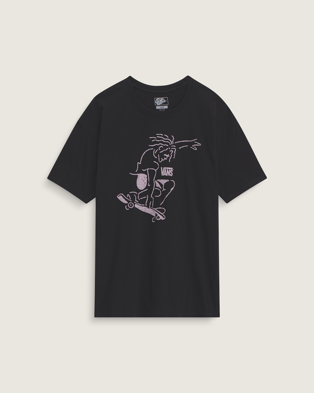 Women|Men Vans Waffle Shop Skate Crest T-Shirt in Black
