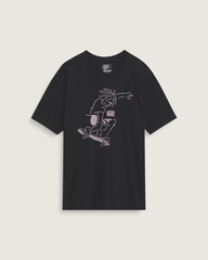 Women|Men Vans Waffle Shop Skate Crest T-Shirt in Black