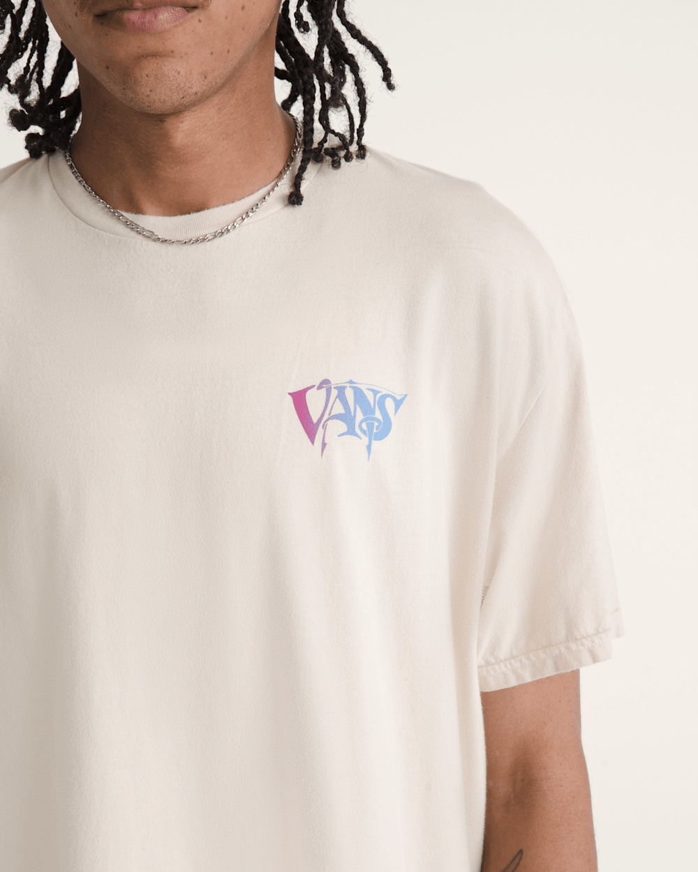 Women|Men Vans Waffle Shop Optic Eye T-Shirt in Marshmallow White