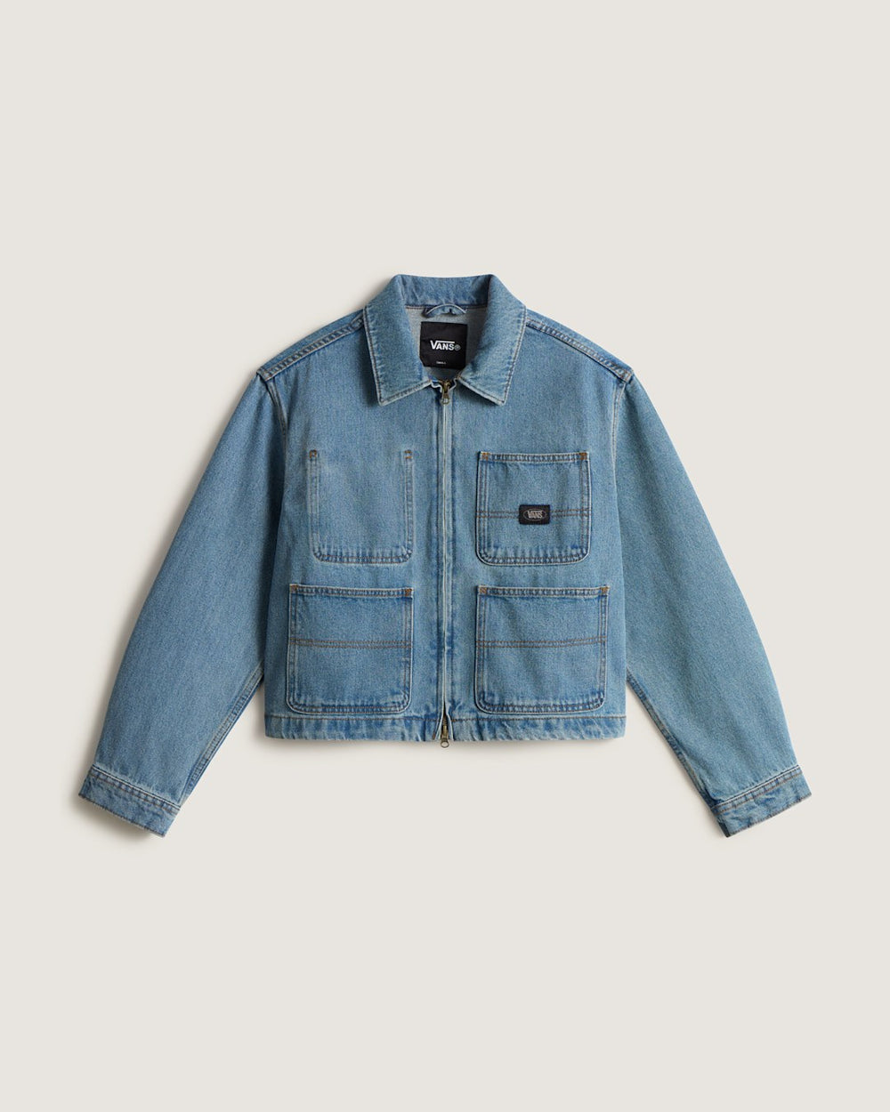 Women Vans Emily Boxy Work Wear Jacket in Stonewash Blue