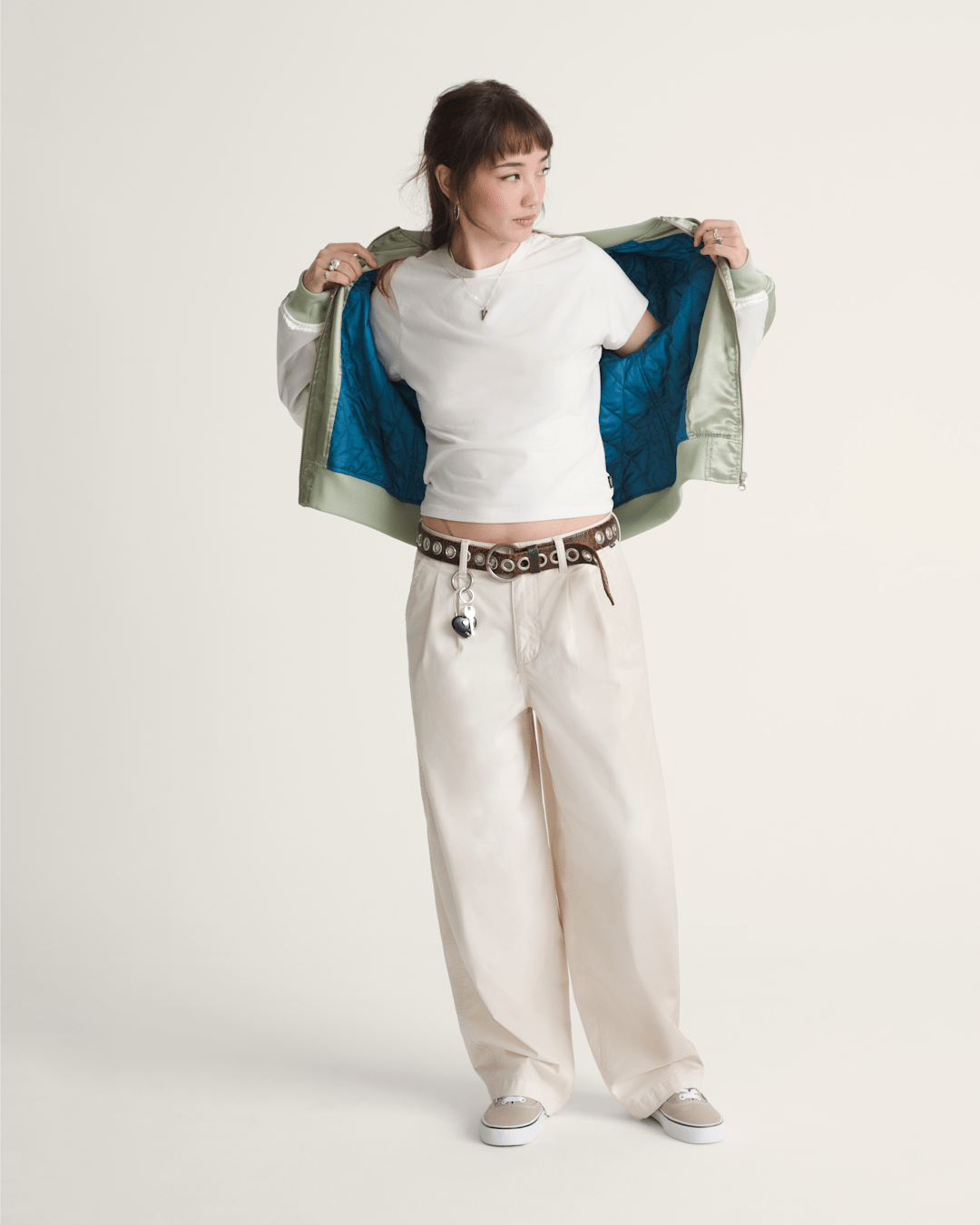 Women Vans Souvenir Jacket in Soft Sage Green