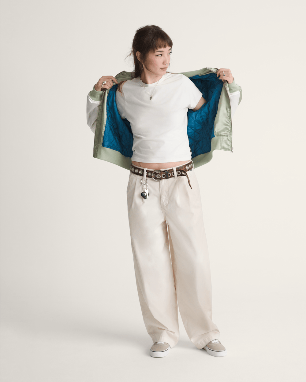 Women Vans Souvenir Jacket in Soft Sage Green
