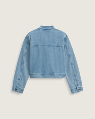 Women Vans Premium Pomona Collarless Station Jacket in Stonewash Blue