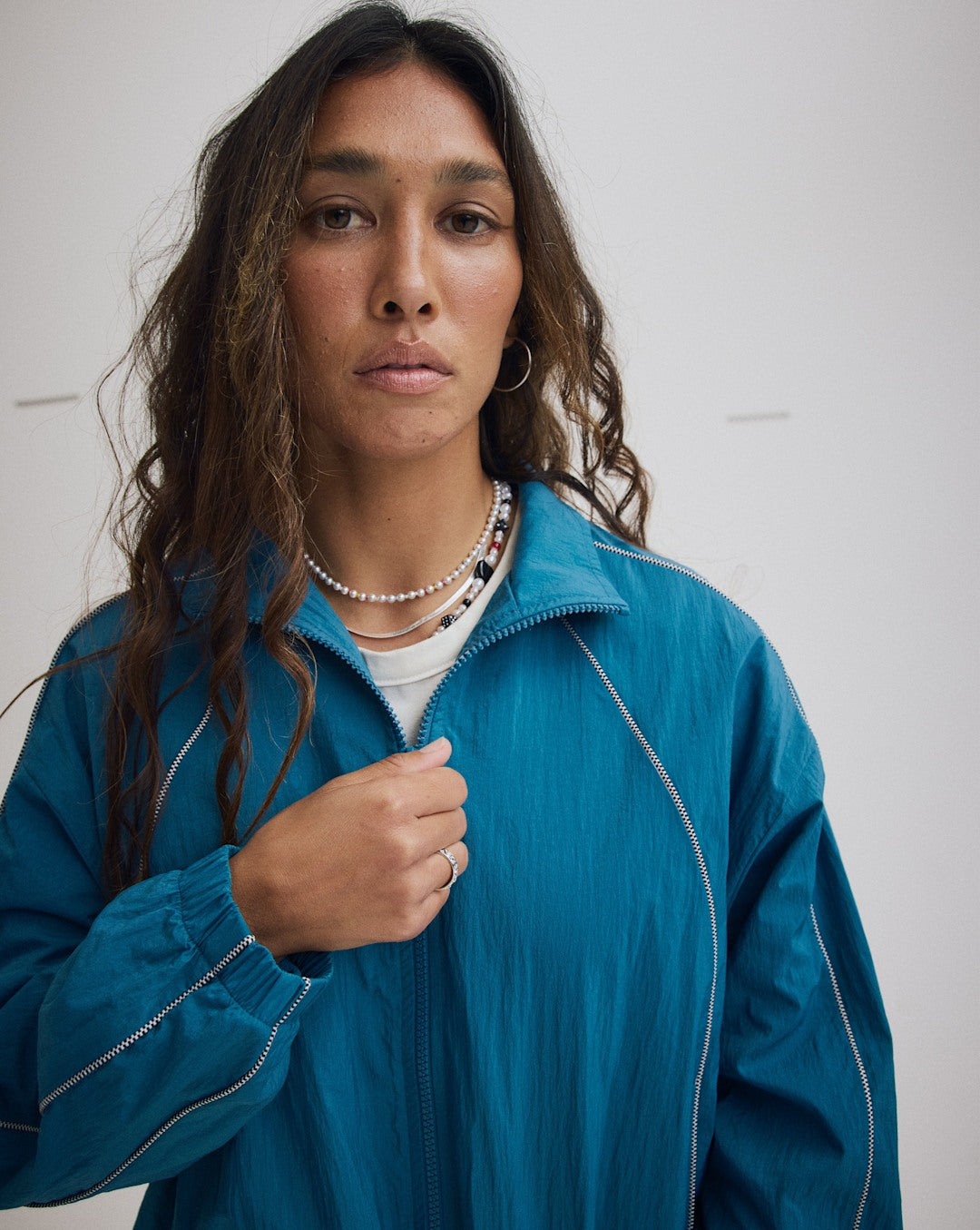 Women Vans Nyla Track Jacket in Stv Navy Blue