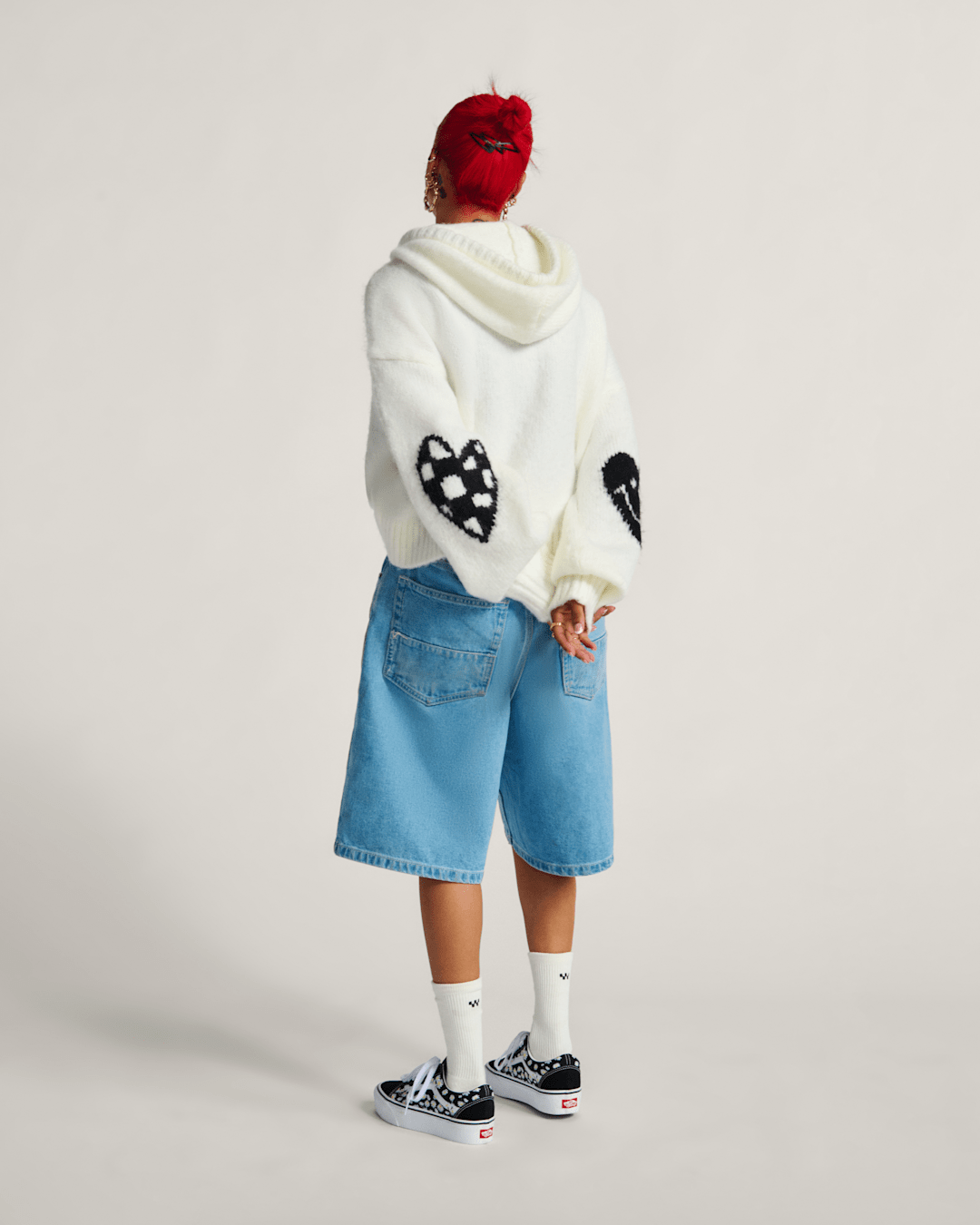 Women Vans Kawaii Hoodie in Marshmallow Beige