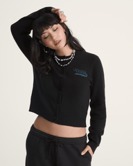 Women Vans Dolly Chain Stitch Cardigan Sweater in Black