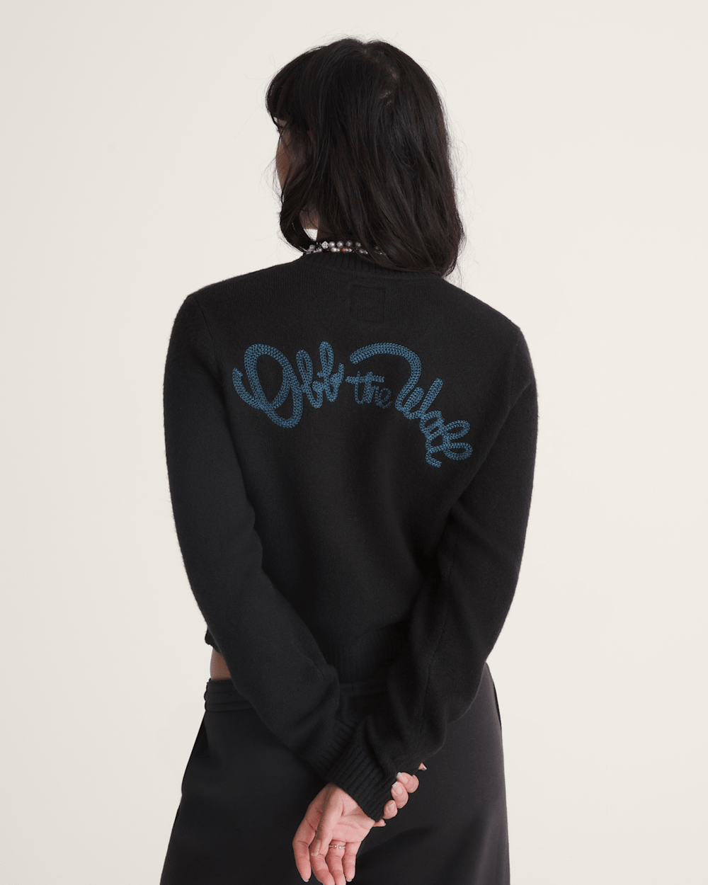 Women Vans Dolly Chain Stitch Cardigan Sweater in Black