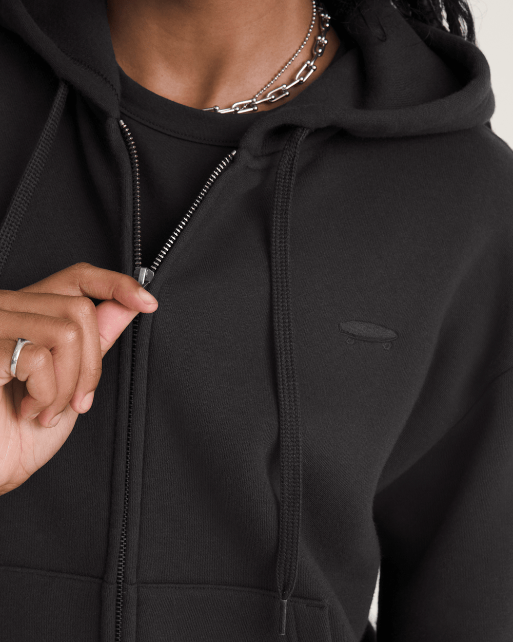 Women Vans Salton Full Zip Hoodie in Black