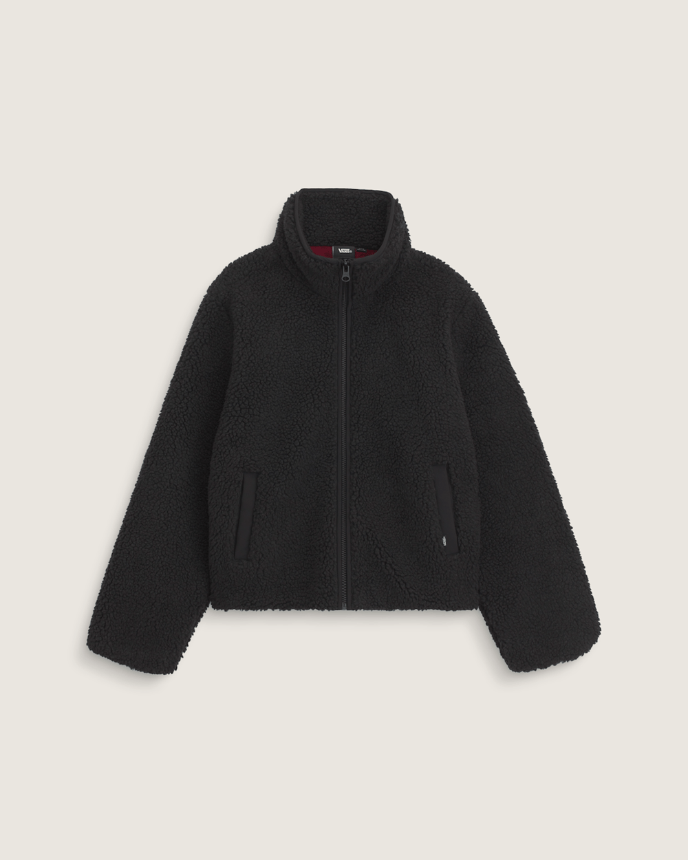 Women Vans Misty Fog High Pile Jacket in Black