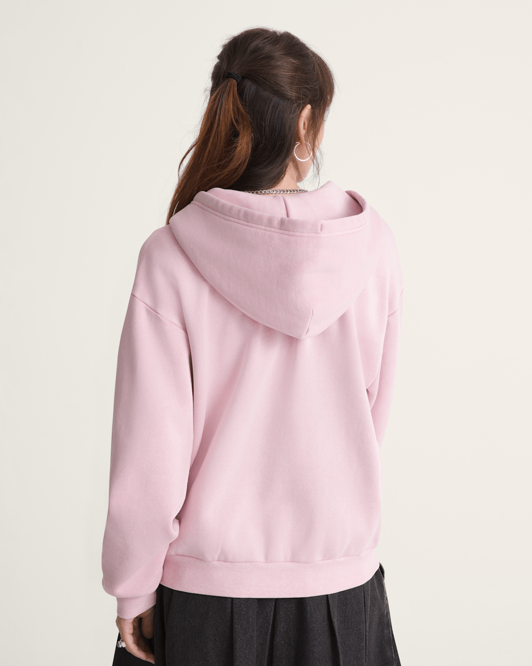 Women Vans Salton Washed Full Zip Hoodie in CORAL BLUSH